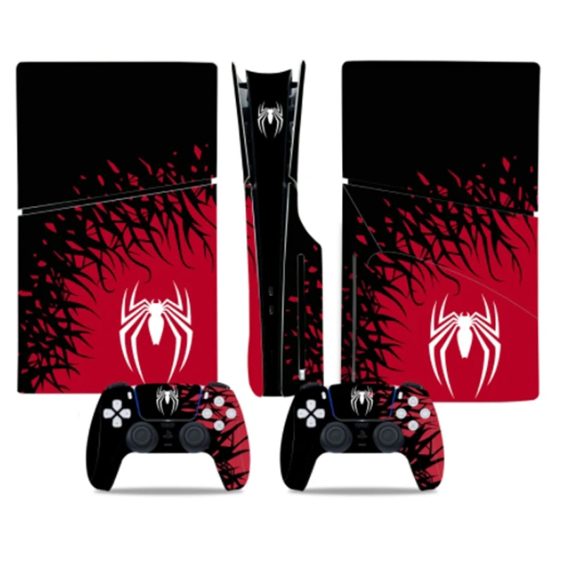 

For PS5 Slim Disk/Digital Console Controllers Vinyl Sticker Skin Decal Cover Protective Film Anti-Scratch Spider Sticker