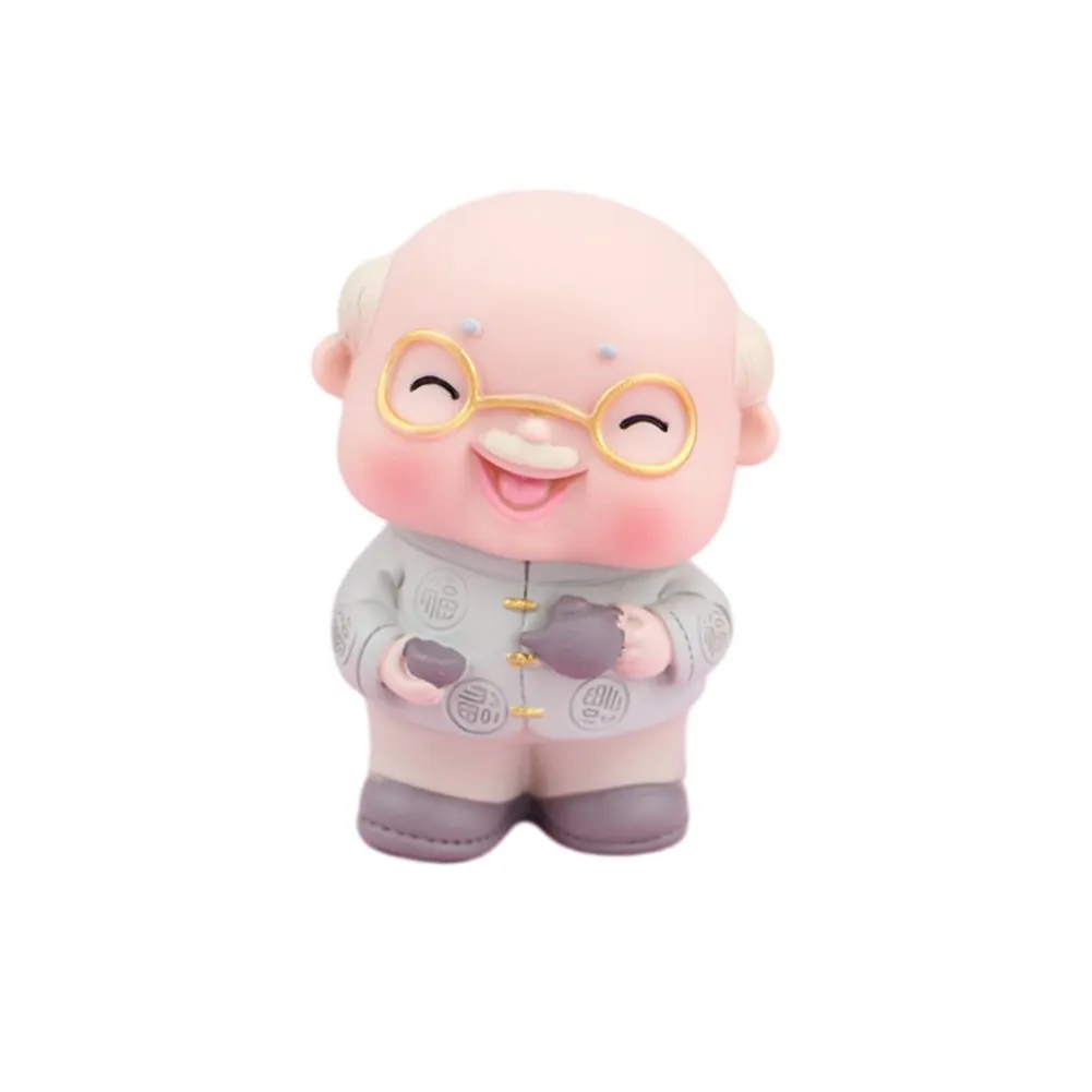Cake Decoration Cake Ornament Grandpa Grandma Doll Comfortable Feel Creative Exquisite Workmanship Vinyl Warm Design