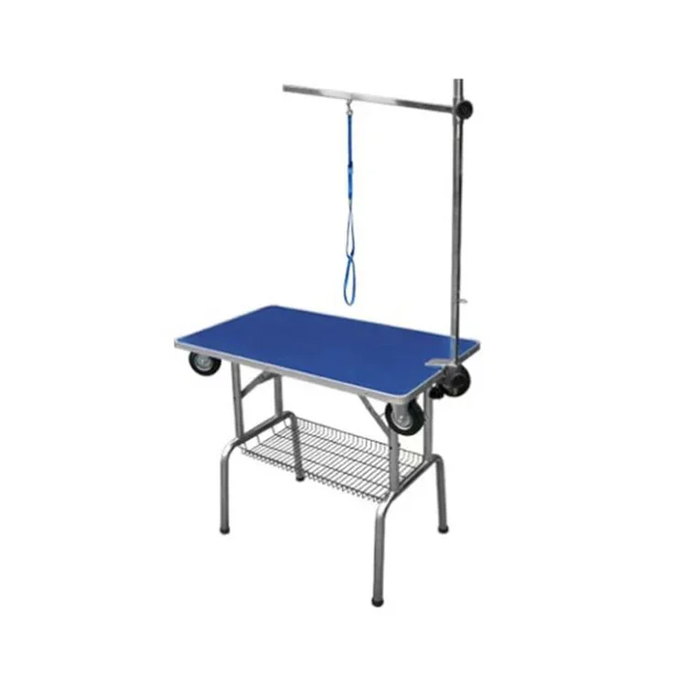 Stainless Steel Portable Dog Pet Grooming Table With Wheels