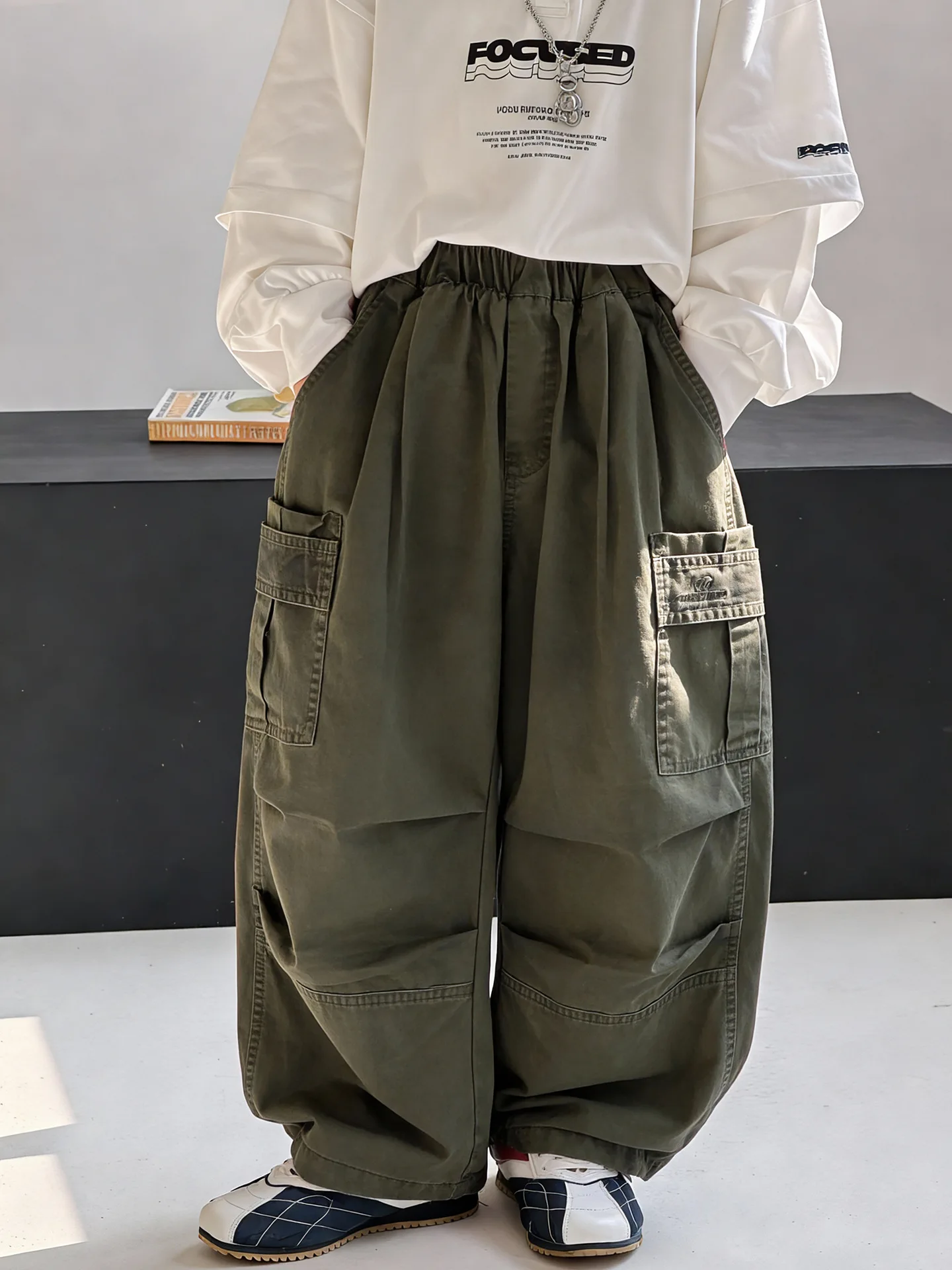 Children's Clothing Boy Pants Children's Work Pants 2025 Spring New Style Early Autumn Western-style Straight Leg Casual