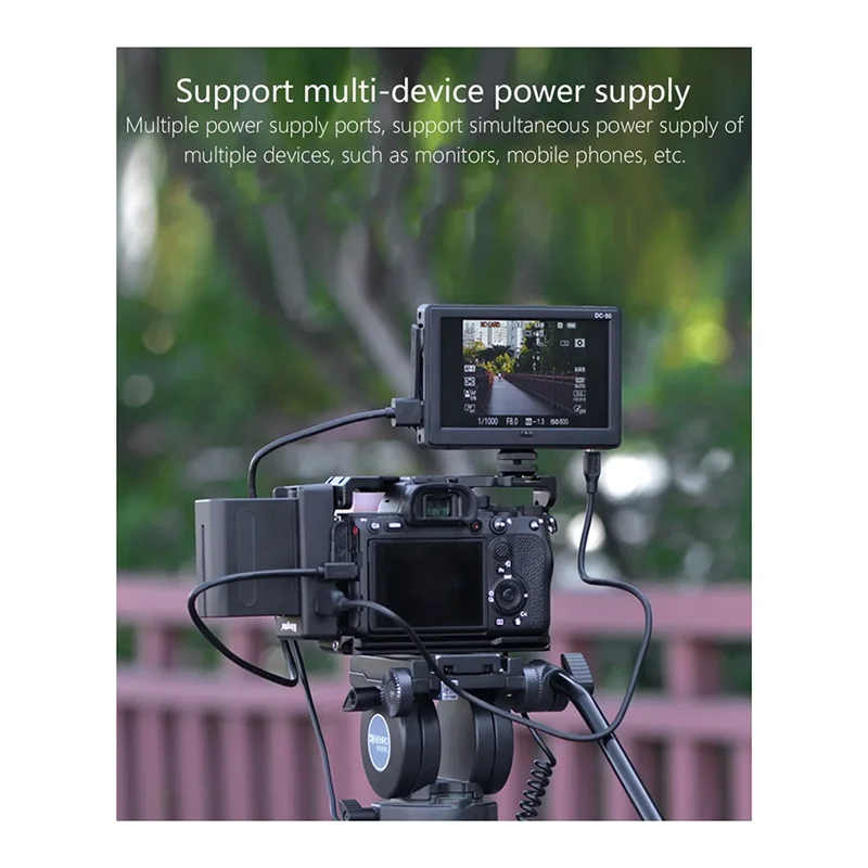 DSLR كاميرا المشبك NP-F محول البطارية لوحة 8.4 فولت/7.4 فولت منفذ الإخراج تيار مستمر 5.5X2.1 مللي متر لبطاريات سوني NP-F نوع-POS