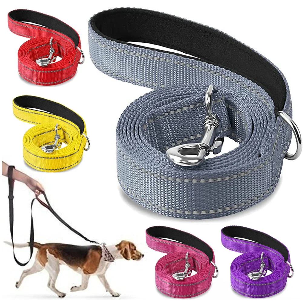 1.5/1.8m Guard Rope Pet Walking Training Leash Cats Dogs Harness Collar Lead Strap Night Reflection Dog Pet Towing Rope