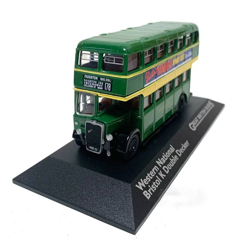 Die-casting 1:76 Scale British Classic Bus Series Alloy Car Toy Simulation Model Collection Ornaments Children\'s Birthday Gift