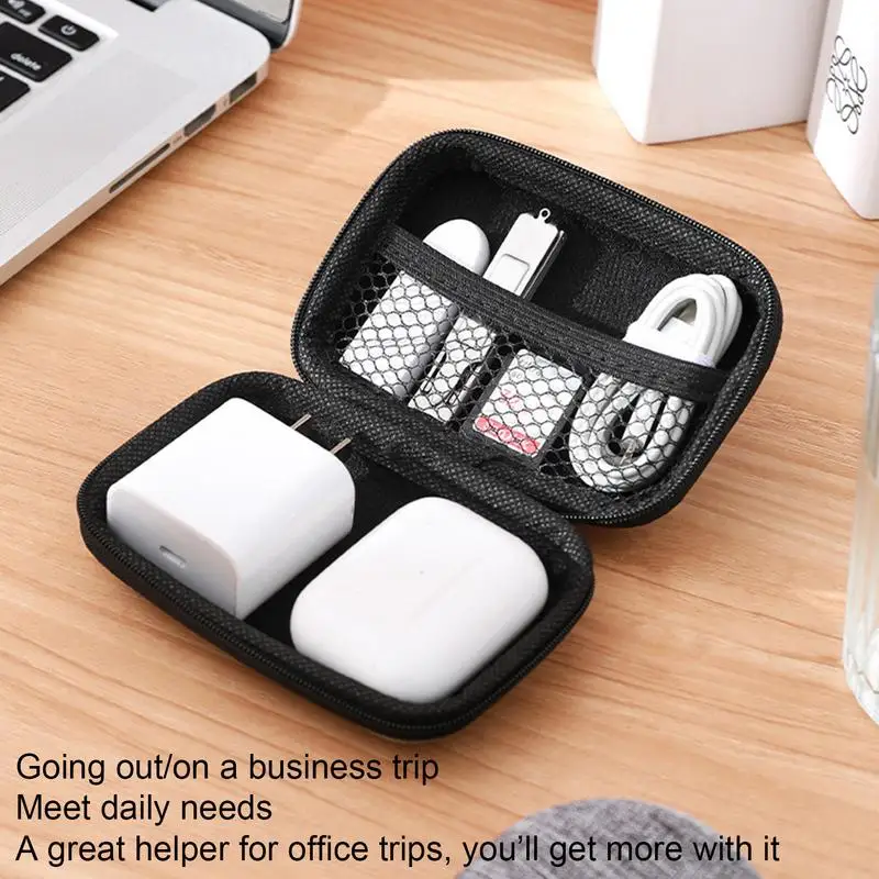 Cable Storage Bag Portable Digital USB Gadget Storage Pouch Dustproof Charger Plug Electronic Organizer Travel Cable Organizer