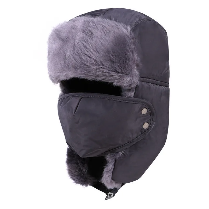 Men Women Boys Winter Warm Trooper Trapper Hat with Ear Flaps Bomber Caps Fur Lined Ushanka Hat for Cold Weather Snow Ski Skate