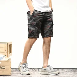 Men's Overalls Shorts Men's Military Cargo Shorts Army Camouflage Tactical Joggers Shorts Men Loose Work Casual Shorts BL1101