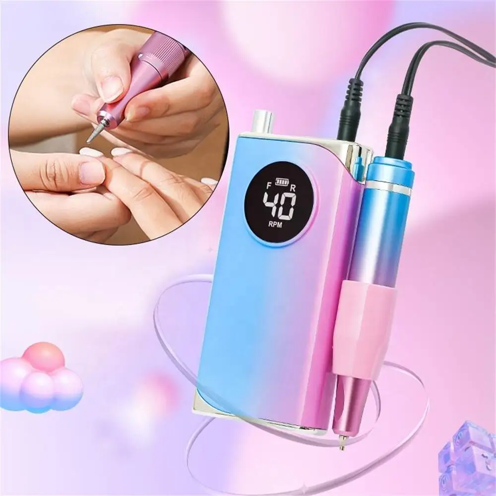 

Nail Drill Machine Nail Drill Bits Set For Manicure Professional Portable Electrical Storage Grinding Tool 40000RPM Rechargeable