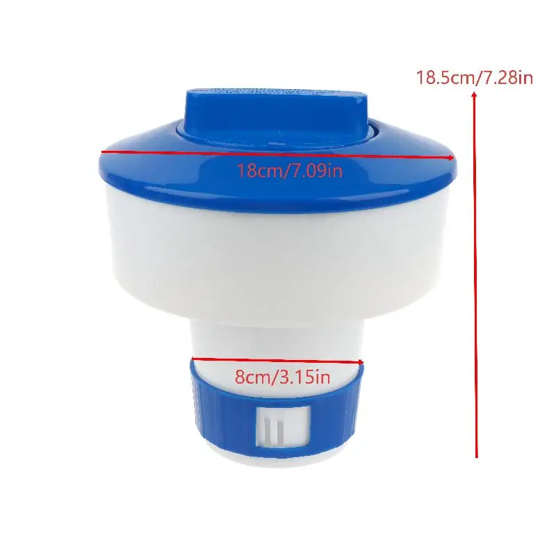 Schwimmender Pool-Chlorspender, automatischer Sterilisator, verstellbare Öffnung, PP-Halter für 1-3 Zoll große Chlortabletten, Pool, SPA – Detail 2