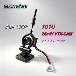 EWRF Mini VTX-Cam 5.8G 48CH 25mW transmitter with CMOS 120 Degree 600TVL 4:3 AIO FPV camera 1.4mm lens For RC FPV racing drone