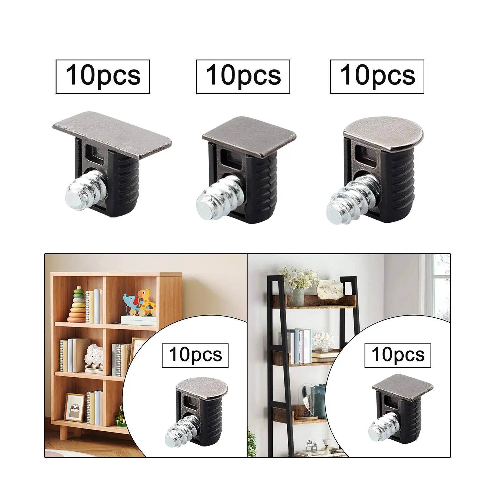 10x Shelf Pins Shelf Support Pegs Zinc Alloy Fixed Shelf Support Cabinet Shelf Shelf Bracket Pegs for Chairs Closet Home