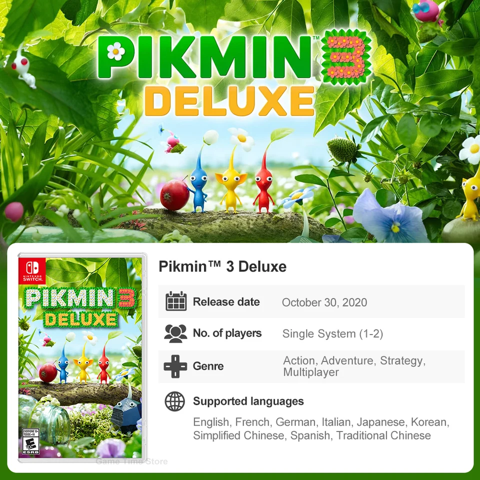 Nintendo Switch Pikmin 4 & 1+2 と3セット Pikmin 1+2 & 3 Deluxe & 4 Switch Brand New Game Bundle (Strategy