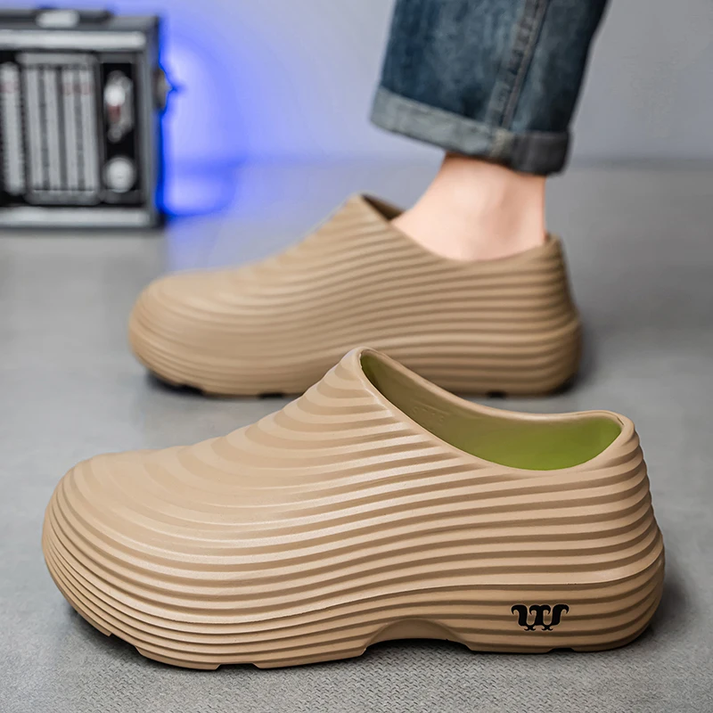 Chef Shoes for Men New Spring and Autumn Models  Fully Waterproof and Oil-Resistant Chef-Specific Work Shoes Rain Boots Labor - view 2