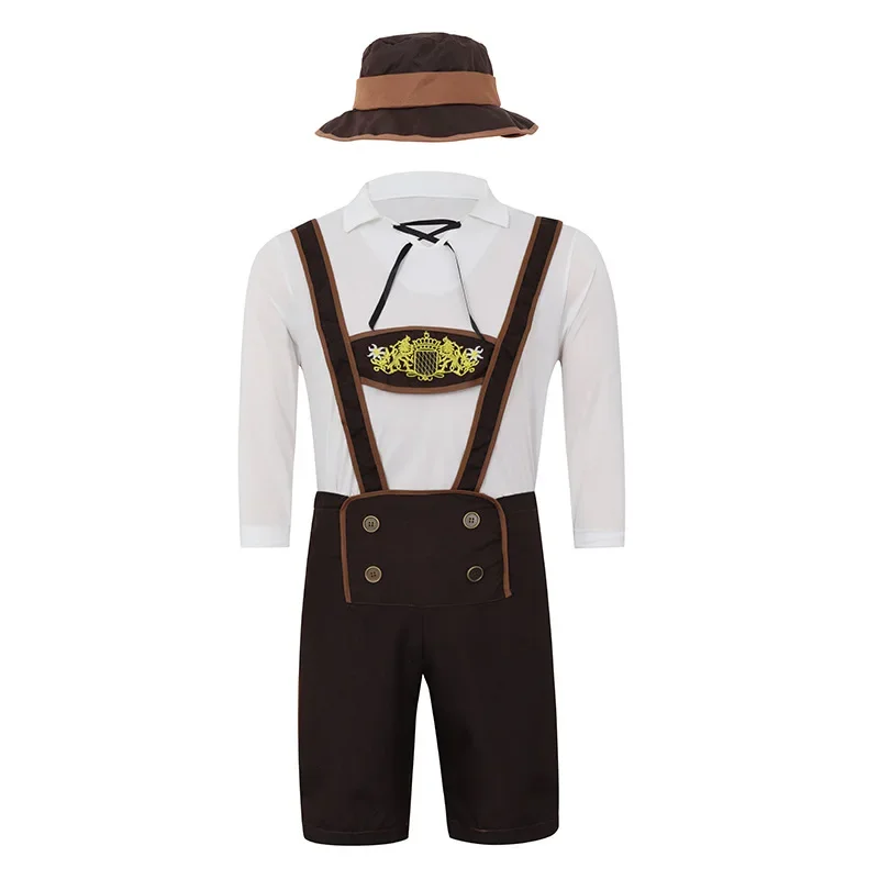 Carnaval de Halloween Oktoberfest Trajes Masculinos, Roupa de Festa, Cerveja Bávara Alemã Tradicional Cosplay, Novo