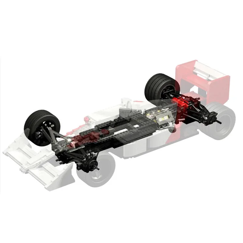 New Technical MOC-0845 MP4-4 Team Stake SuperRace Car Scale 1:8  Buiding Kit Creators Block Bricks Kid Toys Birthday Gifts