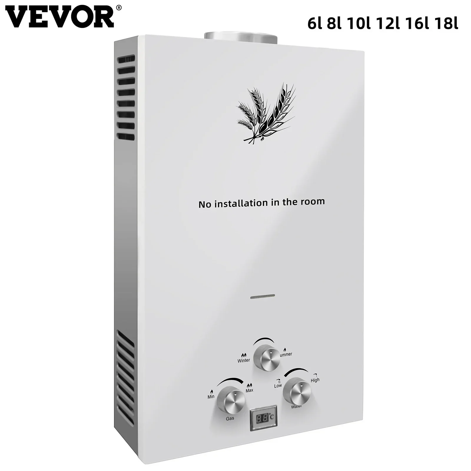 VEVOR Pro Leg Stretcher 220LBS Machine d'étirement des jambes au gaz de pétrole liquéfié, propane, butane, chauffe-eau blanc