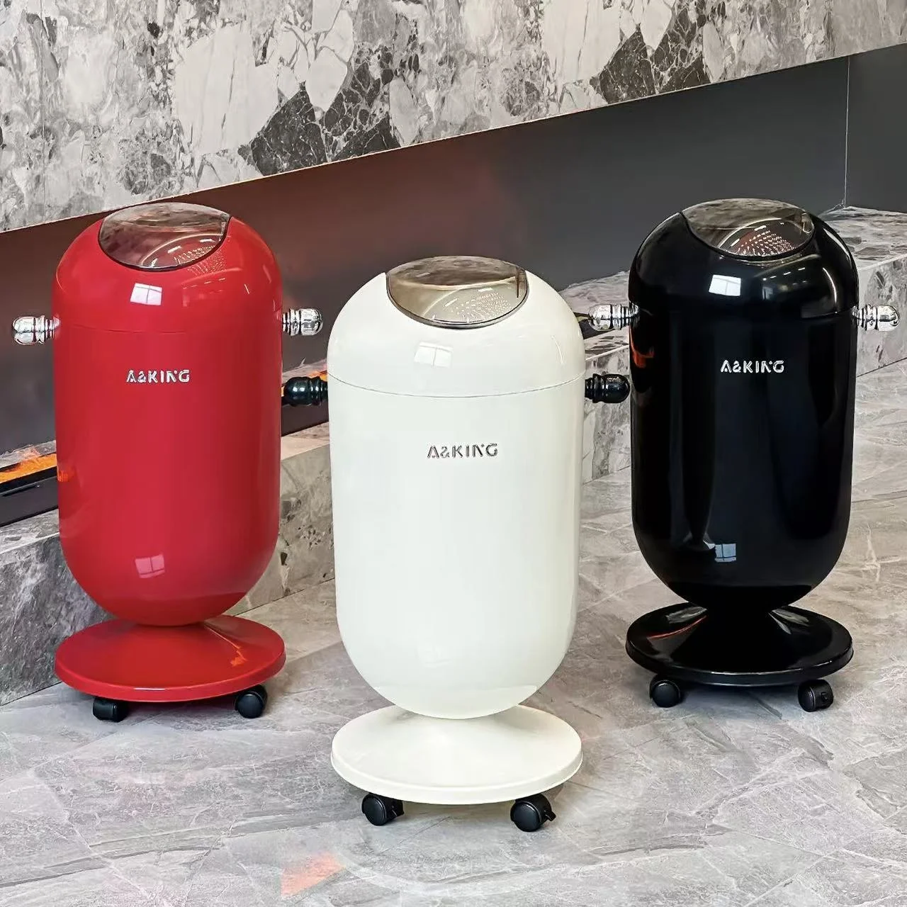 

Large Capaci Portable Toilet Tra Can Luxury Home Use Bedroom Waste Bin Long Tub ape Plastic Material Cusizable