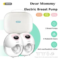 2PCS Wearable Electric Breast Pump Hands Free 4 Modes 36 Suction Levels Electric Breastfeeding Portable Breast Pumps