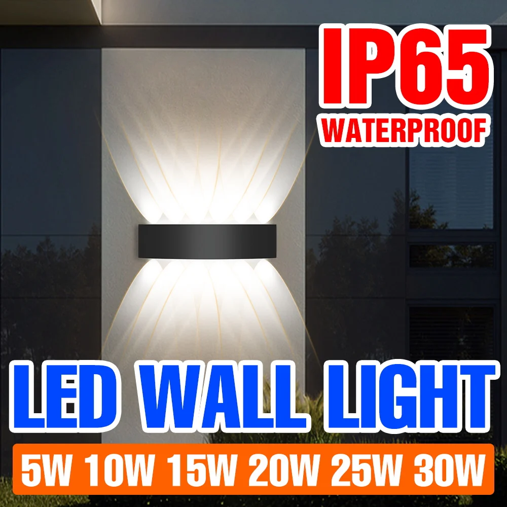 

LED Wall Lamp Outdoor Garden Stair Wall Light Waterproof IP65 Modern Nordic Lighting Luminaria 5W 10W 15W 20W 25W 30W Wall Light