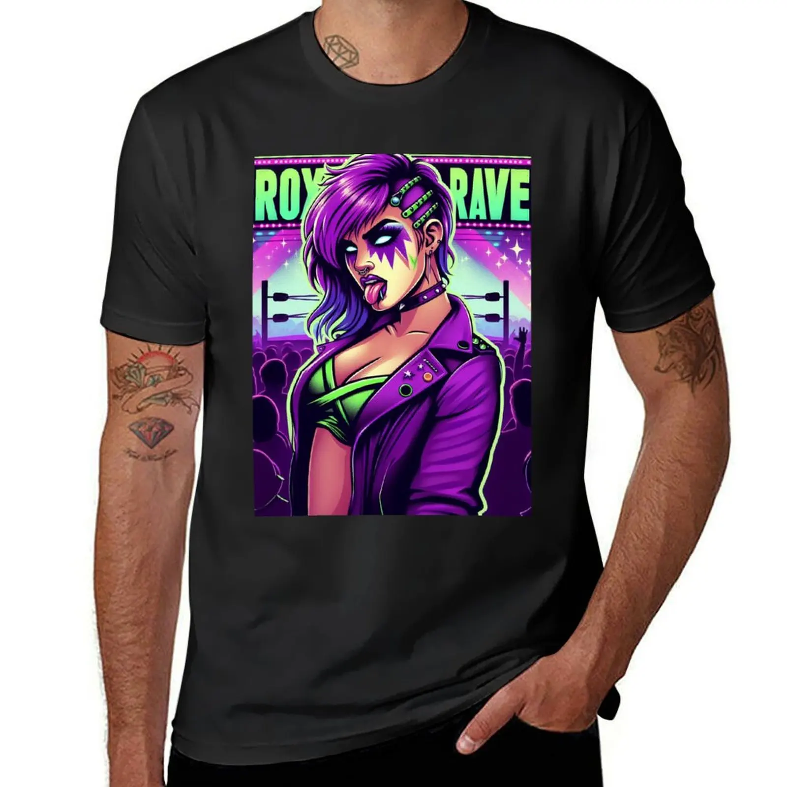 Roxi Rave T-Shirt korean fashion hippie clothes mens clothing