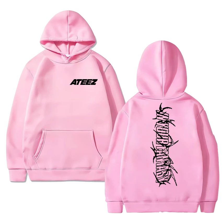 Korea ATEEZ 2025 World Tour in Your Fantasy Double Sided print Sweatshirt Unisex Fleece Casual Hoodies Men women trend pullovers