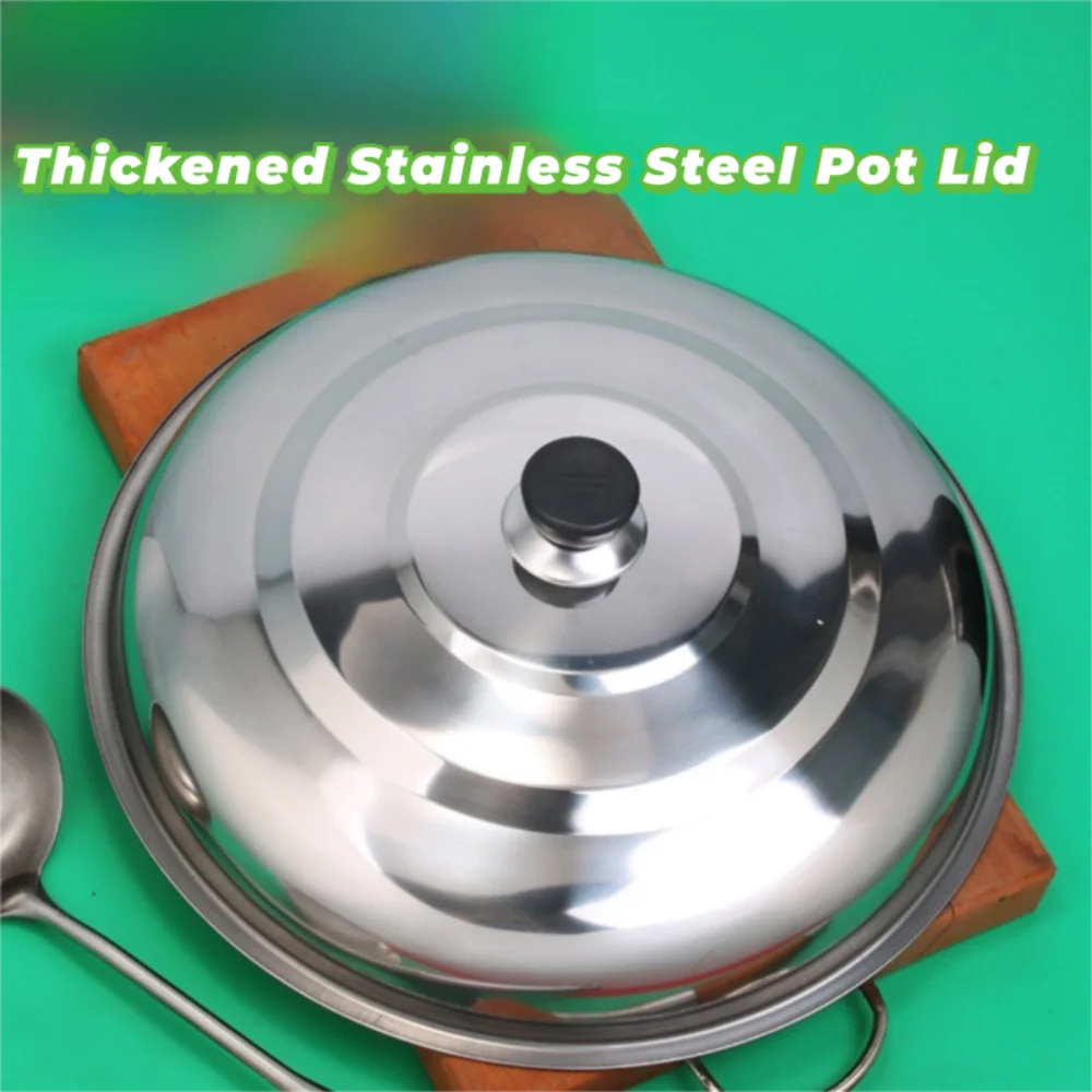 28/32/36/40cm Stainless Steel Pot Cover Universal Cookware Parts Round Pot Lids Cover with Knob Cooking Pot Wok Lid Household