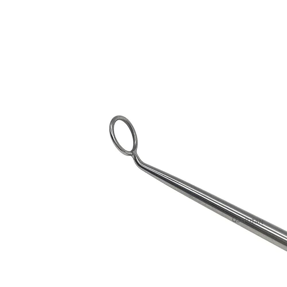 1 Uds. Cureta de microanillo con punta de anillo recta 45 ° 90 ° Instrumentos de microneurociugía Herramienta de neurociugía