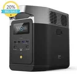 1800W Portable Power Station with 1024Wh Battery, AC/USB-C Outputs, Ideal for Emergency, Camping, and RVs