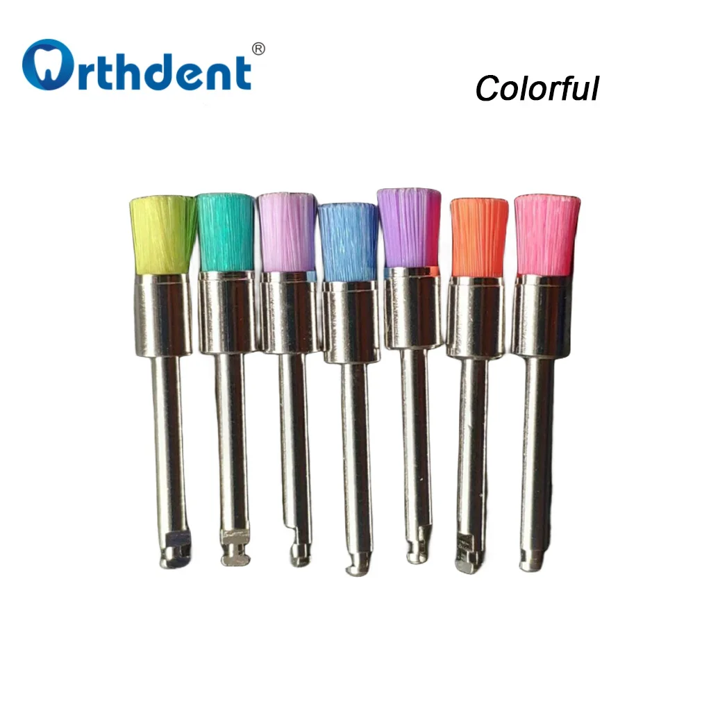 Cepillos de proofia Dental, pulidor desechable de colores mezclados para blanquear los dientes, herramientas de odontología bucal, 200 unids/lote por caja