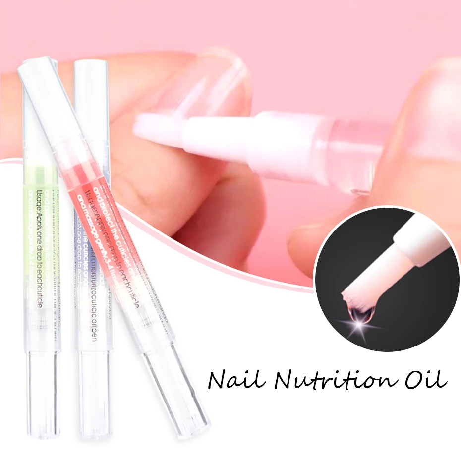 5 pz Unghie Nutrizione Penna Olio Trattamento Cuticola Rivitalizzante Olio Prevenire Agnail Nutrimento Della Pelle Odori di Frutta Strumenti di Cura Del Manicure