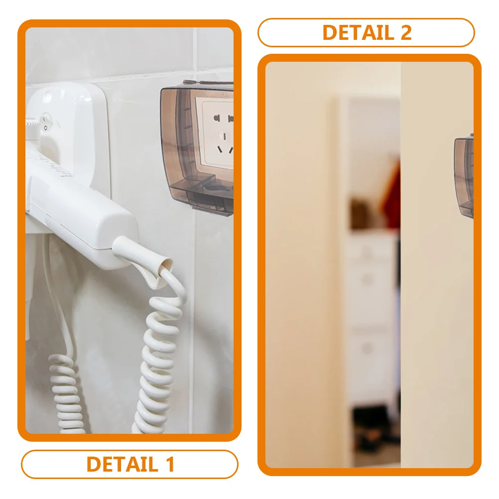 

Bathroom Outlet Cover Splash-Proof Waterproof Single Slot Transparent Socket Protective Cover Reusable Durable Plug Protector