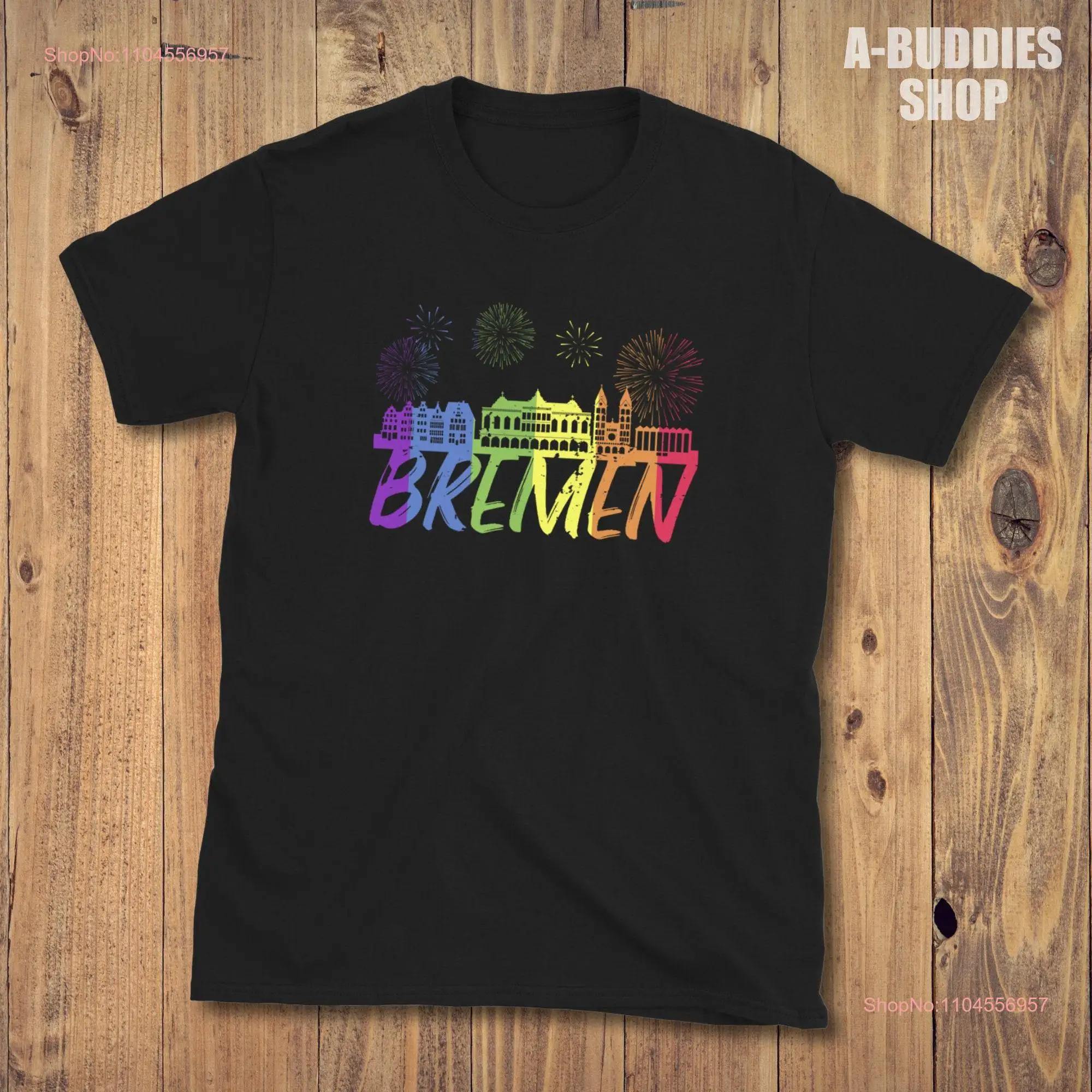 تي شيرت Bremen Pride Skyline Parade بأكمام طويلة أو قصيرة
