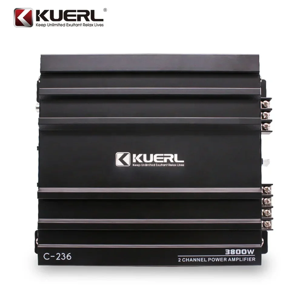 Nueva llegada potente amplificador de potencia de coche de 2 canales 2*40W amplificador de coche kuerl de aluminio