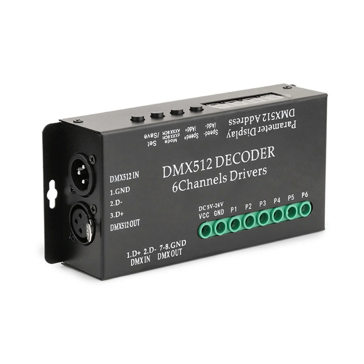 وحدة فك ترميز الإضاءة LED DMX512، وحدة التحكم Dimmer RGB 6-Way، JAS