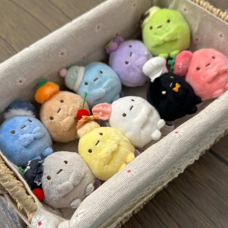 

Плюшевые игрушки San-X Sumikko Gurashi Rilakkuma к 10-летию: серия фруктов, десять цветов, плюшевые моти, макарон, виноград, кукла Тэмари