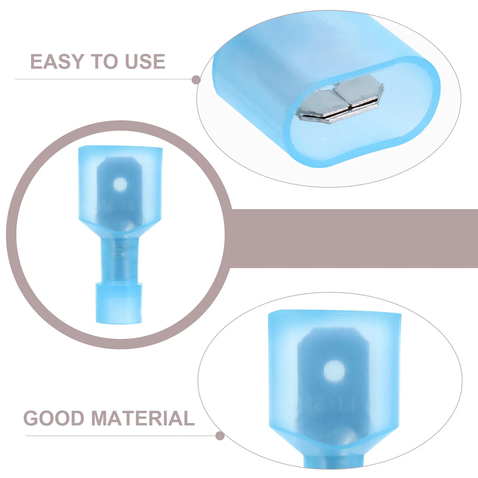 150Pcs Spade Terminal Insulated Nylon Connector Crimp Terminal 16-14 Awg Electrical Wire Connector for Automotive