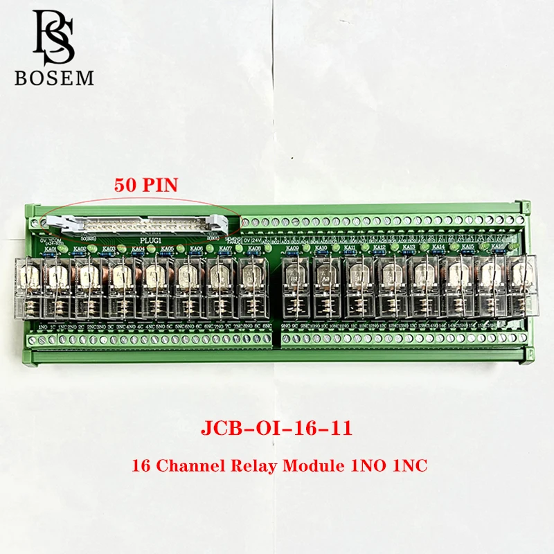 JCB-OI-16-11 JCB-FS/PA1A-16 50pin 16 Channel Relay Module IO Communication Board 1NO 1NC