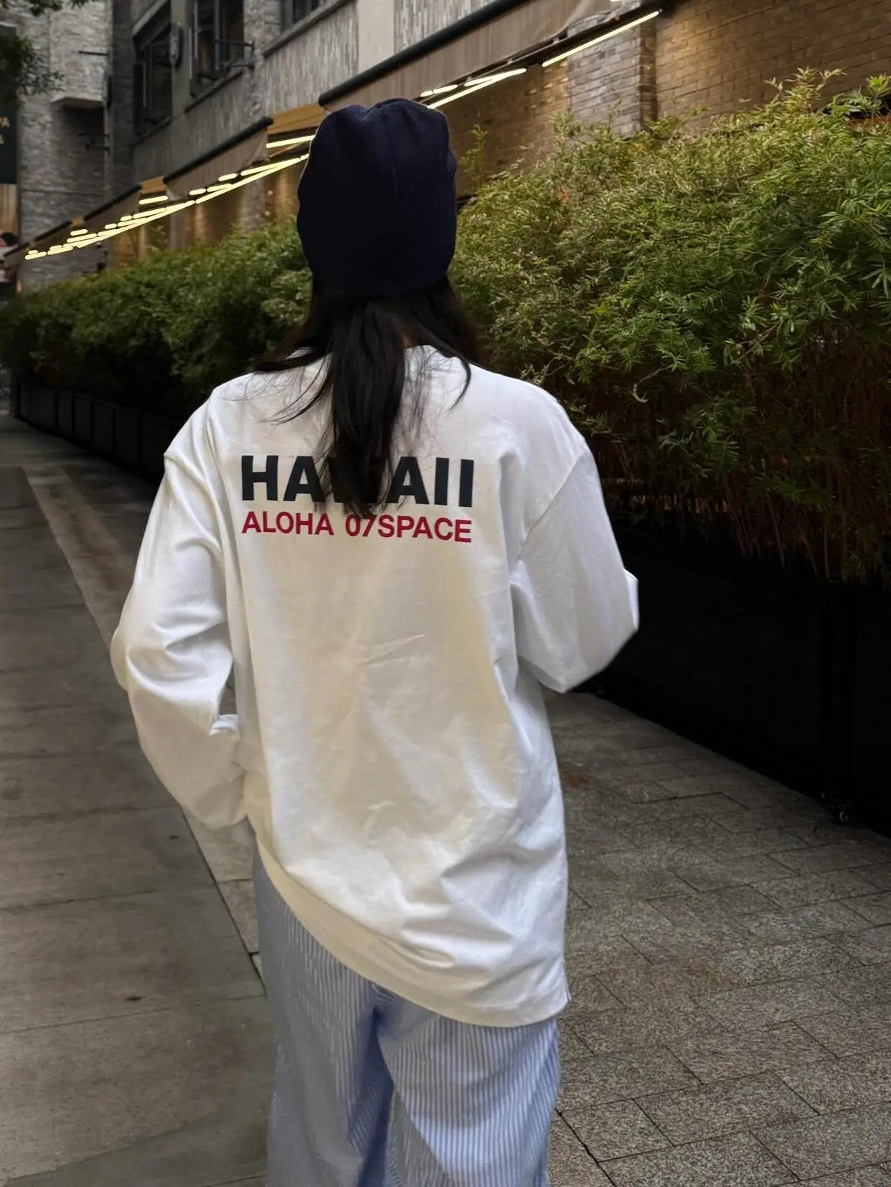 

Dongjin Heat Casual Loose Long Sve Cotton T-irt Women's Comfortable Breathable Printed Letter Lazy Leisure Top