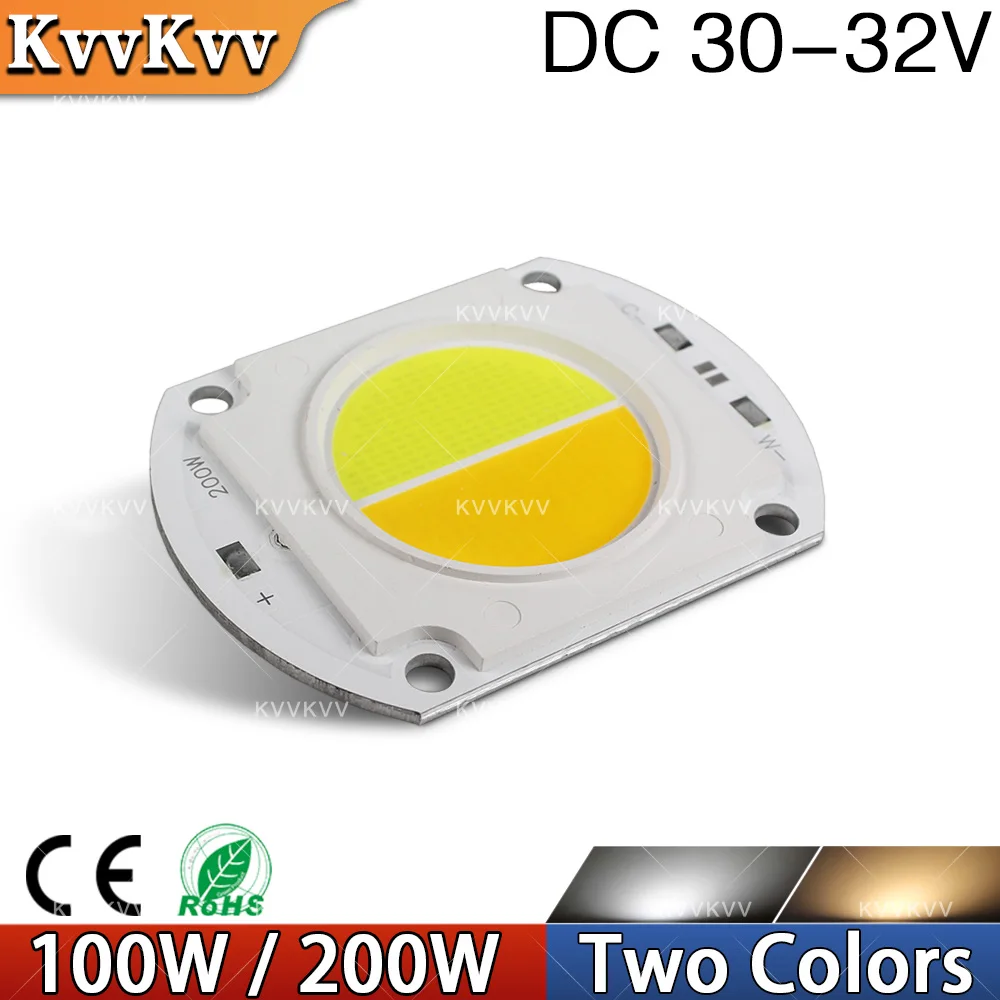 100W 150W Dual Color Warm White Light High Power LED Light Matrix COB Integrated LED Lamp ChIp For DIY Floodlight Spotlight Stag