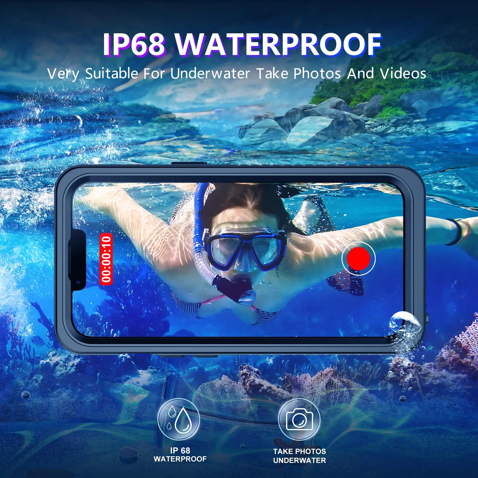Shellbox Professionelle Wasserdichte Handyhülle für iPhone 14 17Air 13 15 16 - 360° Vollständige Abdeckung Stoßfest Staubdicht IP68 – Detail 2