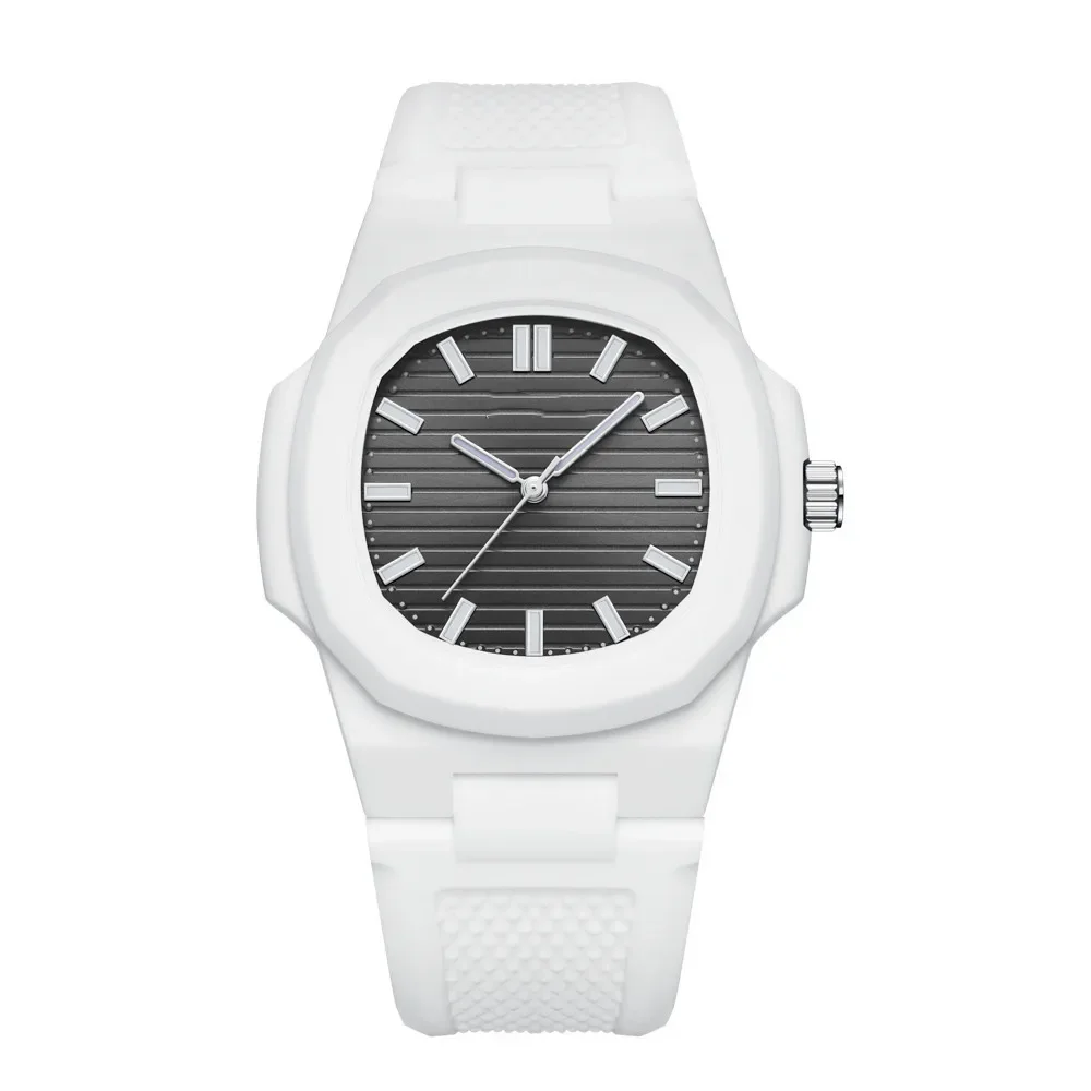 วินเทจสีแดงหรูหราผู้ชายพลาสติกควอตซ์นาฬิกาข้อมือ-สบายๆแฟชั่นกีฬาผิดปกตินาฬิกาOrologioชายR Eloj