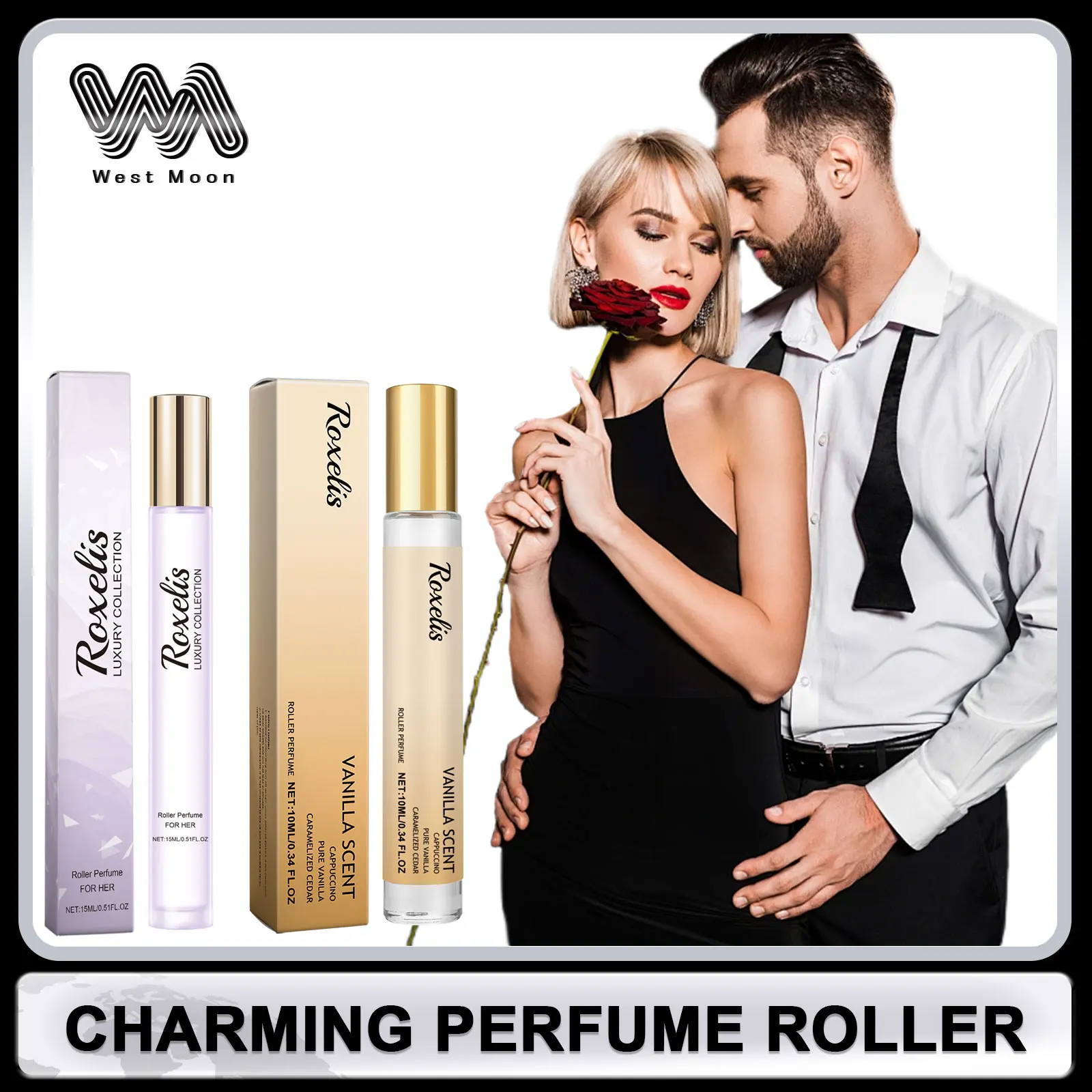 Charming Perfume Aroma Floral Scent Keep Fresh Cappuccino Perfume Roller Carnation Fragrance Dating Flirting Pheromone Perfume