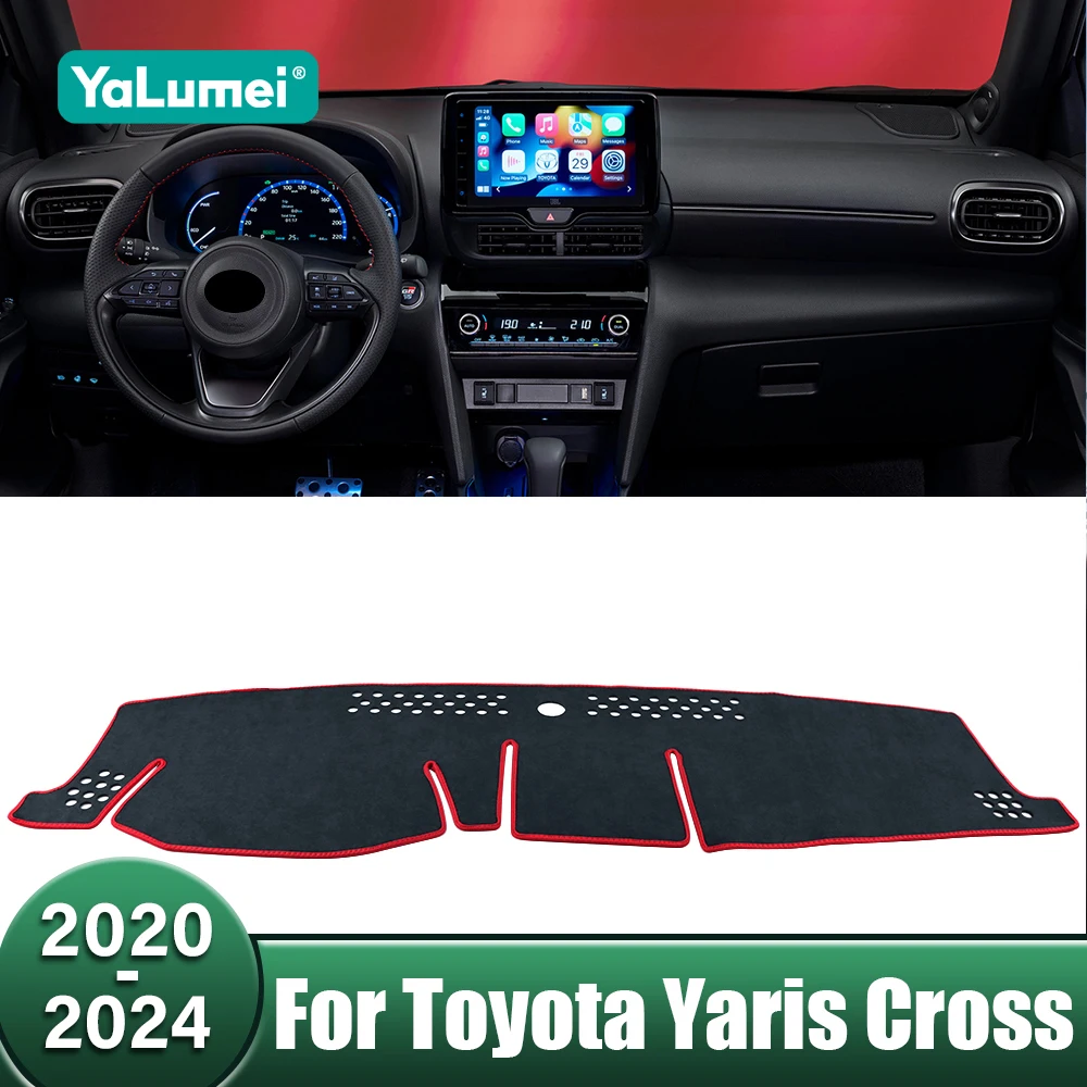 

Car Dashboard Carpets Avoid Light Cover Sun Shade Pad Anti-UV Accessories For Toyota Yaris Cross XP210 2020 2021 2022 2023 2024