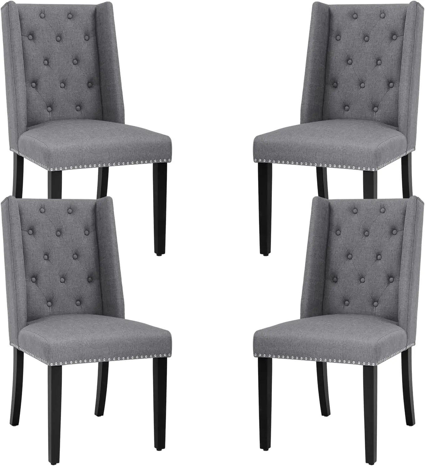 Dining Chairs Dining Room Chairs Kitchen Chairs for Living Room Side Chair for Restaurant Home Kitchen Living Room (Set of 4 Gra