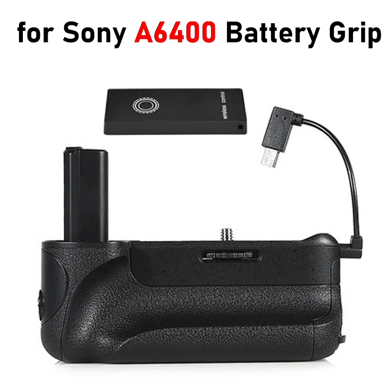 A6400 Vertical Battery Grip with Wireless Remote Control For Sony A6400 Battery Grip