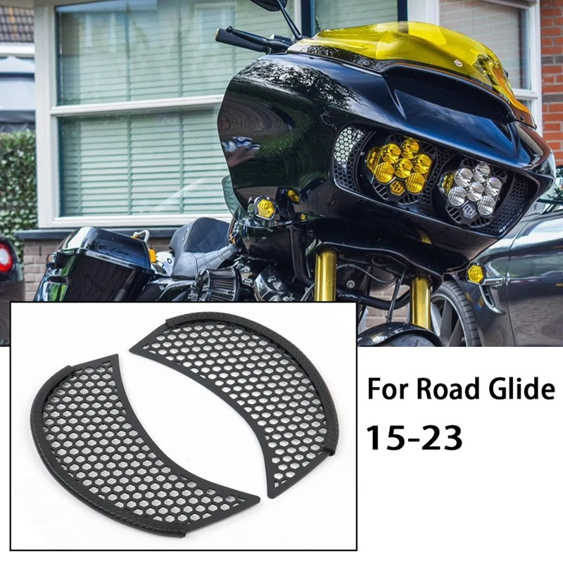 

M0t-rMotorcycle Fairing Side Vent Screen Grill Cover for Harley Touring Road Glide FLTR FLTRX
