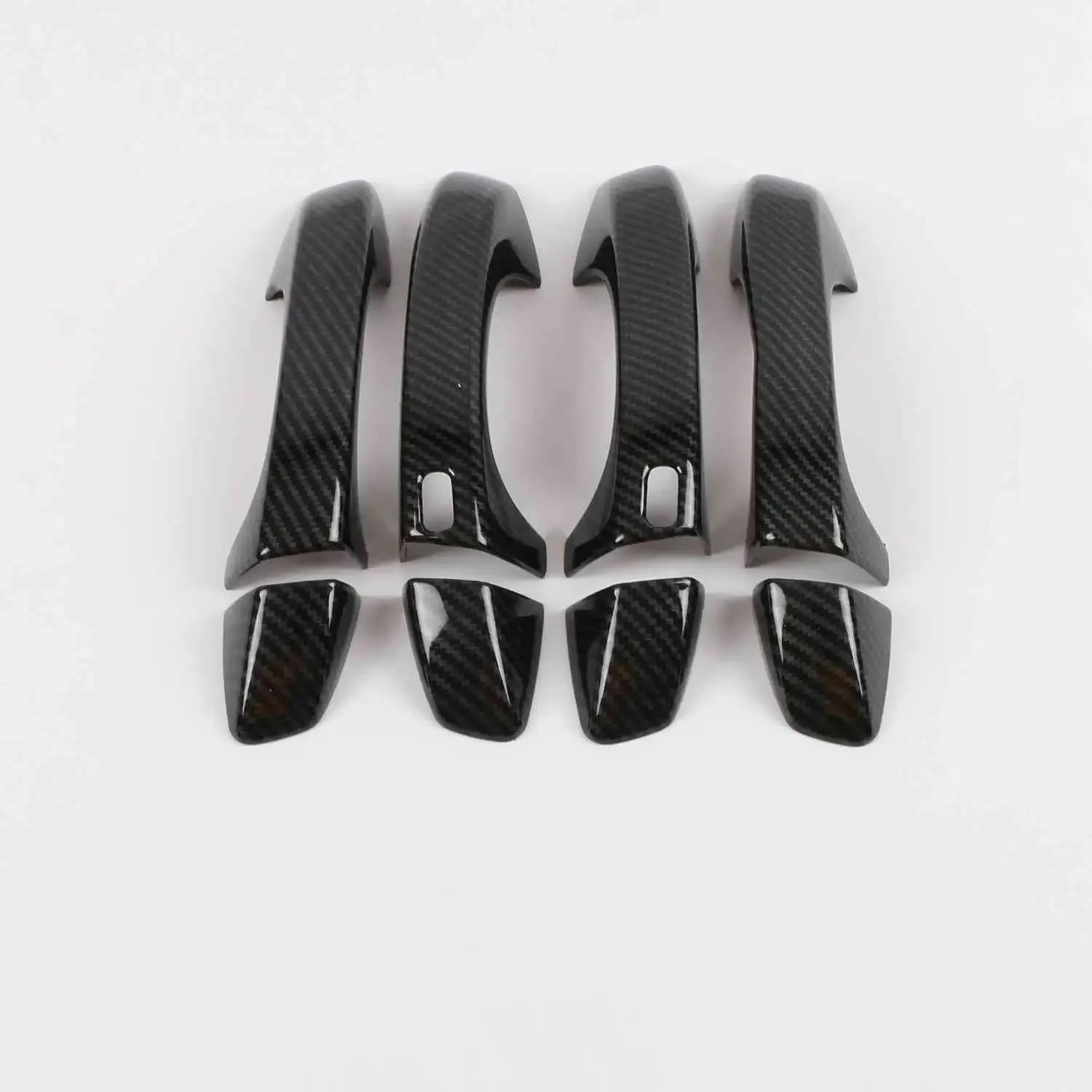 

Carbon Fiber Smartkey Door Handle Lid Side Protect Frame Cover Trim For 2014-2019 VW Golf 7/7.5 MK 7/7.5 Hatchback 8pcs ABS