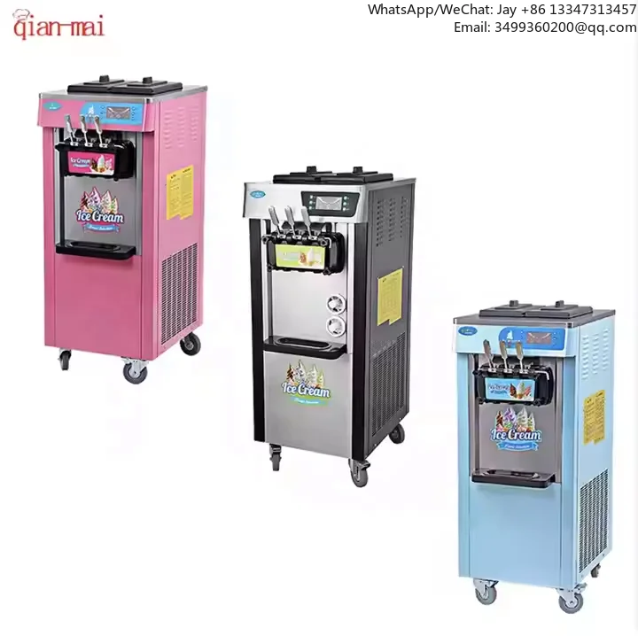 

Italian Compressor Machine Commercial Electric Automatic 220V New Small Frozen Fruit Soft Serve Ice Cream Rolls Maker Using Milk