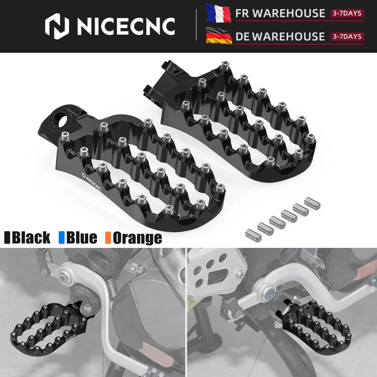 Image of (EU-Lager) Für Husqvarna Norden 901 2022-2025 Fußrasten Fußstützen 690 Enduro R SMC R 790 890 Adventure/R 1290 Super AdventureR/S/T