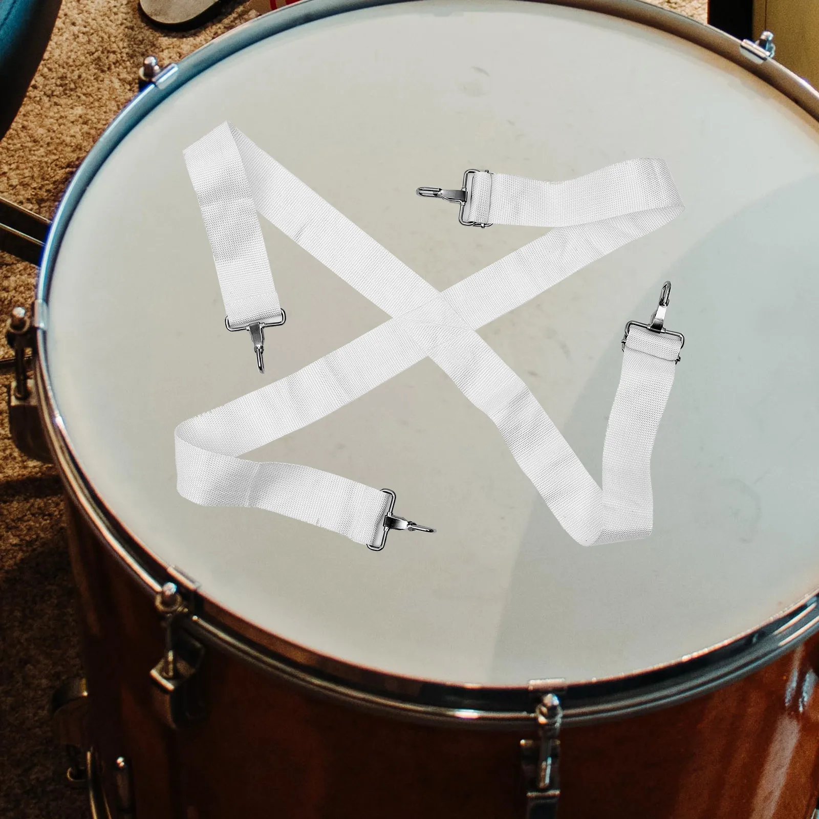 

Adjustable Snare Drum Strap for Marching Military Drum with Metal Clasps Heavy Duty Nylon Belt Comfort Fit Most Players