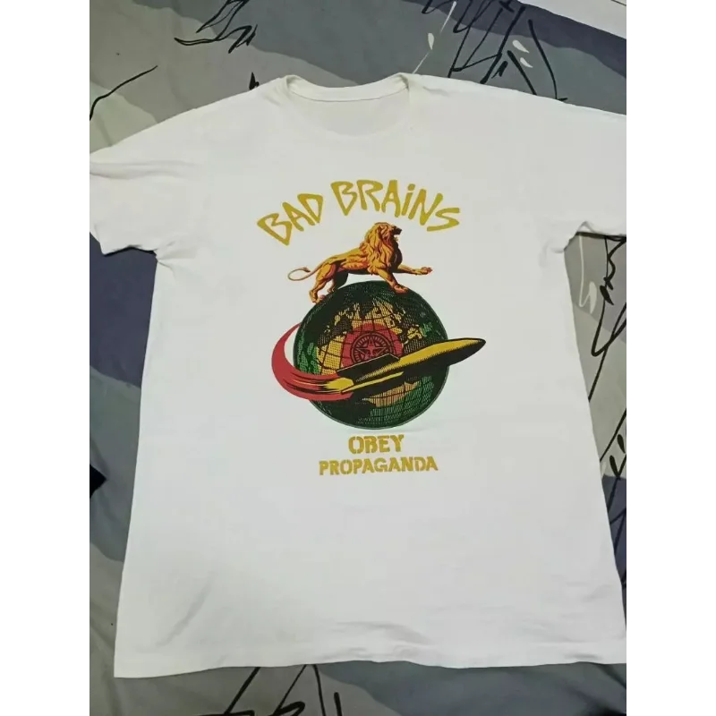 

Bad Brains X Obey Basic Style Men Women Unisex T Shirt American Fashion Street T-shirt Men Summer Street Short-sleeved Women